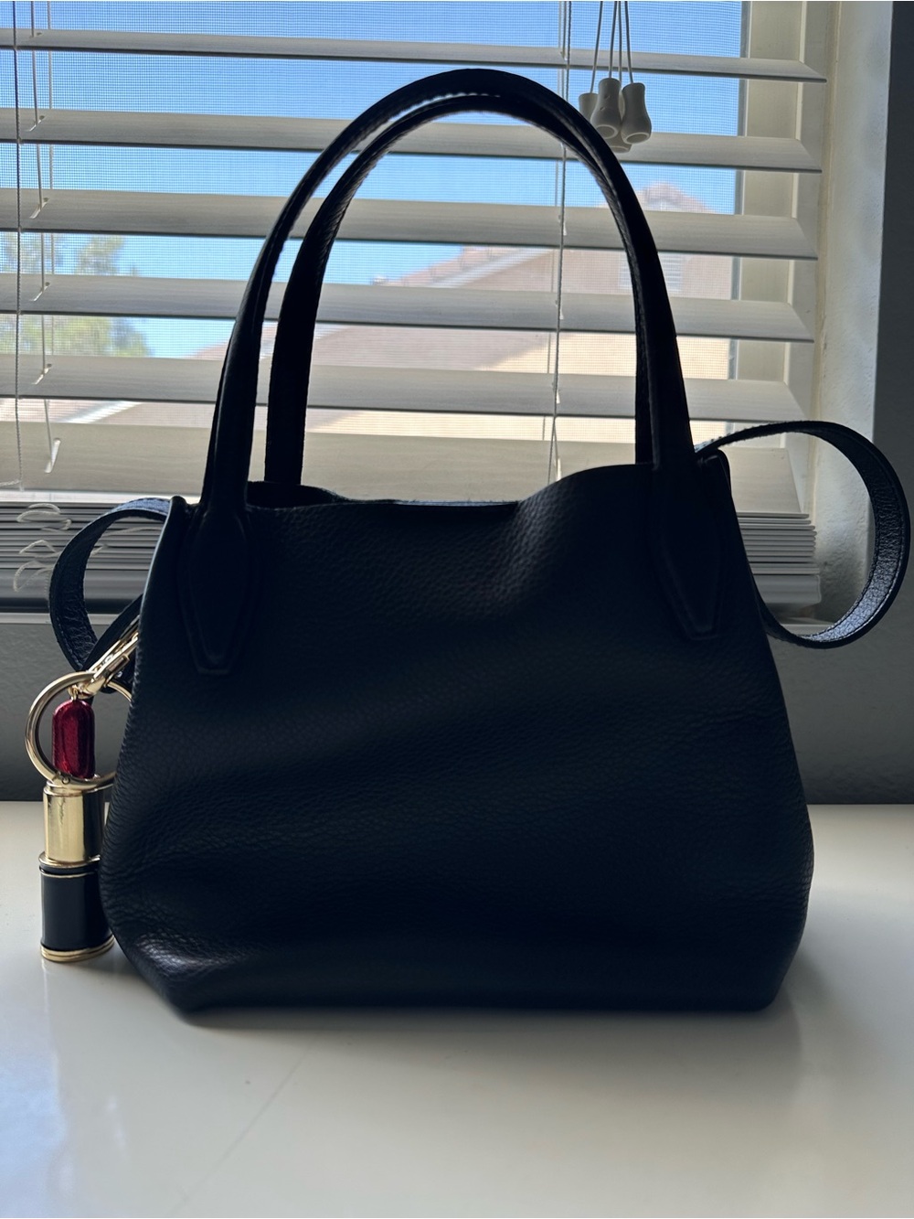 Madewell Mini Black Leather Crossbody Handbag Purse